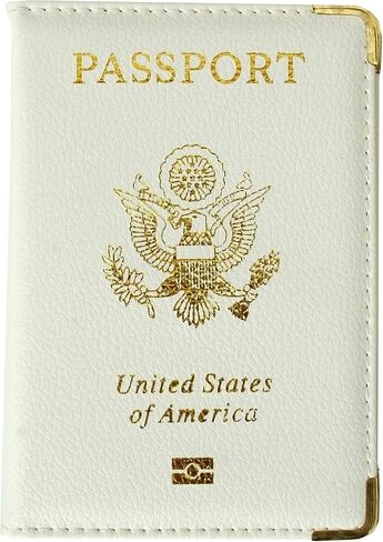 Passport Holder Cover Wallet RFID Blocking Leather Case Travel Accessories for Women Men (universal blue) in Saudi Arabia