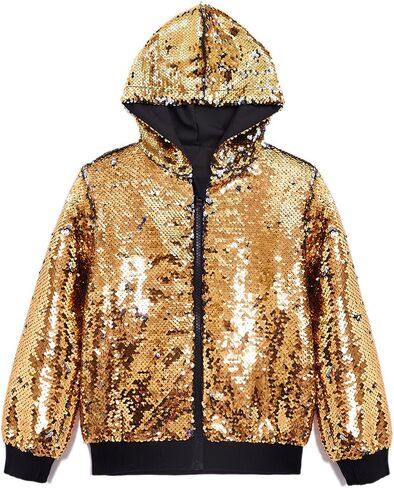 Cilucu Kids Jackets Girls Boys Flip Sequin Zipper Coat Jacket for Toddler Girls Birthday Outerwear Clothes in Kuwait
