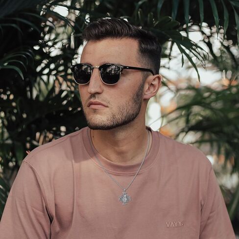 VENACOLY ميدالية معجزة من الفضة الإسترليني قلادة متقاطعة بأربعة اتجاهات للقلب المقدس سانت تشيتوفر سانت جوزيف مريم العذراء قلادة كتفي مجوهرات كاثوليكية هدية للرجال in Kuwait