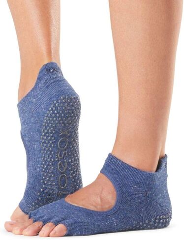 جوارب Bellarina النسائية من toesox بمقبض نصف إصبع القدم - جوارب بيلاتيس غير قابلة للانزلاق، جوارب يوجا مع مقابض، جوارب باري، باليه in Kuwait