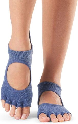 جوارب Bellarina النسائية من toesox بمقبض نصف إصبع القدم - جوارب بيلاتيس غير قابلة للانزلاق، جوارب يوجا مع مقابض، جوارب باري، باليه in Kuwait
