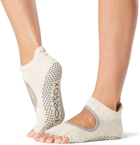 جوارب Bellarina النسائية من toesox بمقبض نصف إصبع القدم - جوارب بيلاتيس غير قابلة للانزلاق، جوارب يوجا مع مقابض، جوارب باري، باليه in Kuwait
