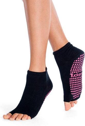 Tucketts Anklet Toeless Non-slip Grip Socks - Cotton Socks for Yoga, Barre, Pilates, Dance, Ballet - Size 5-13 in Kuwait