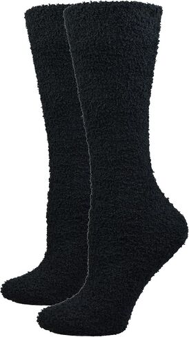 Womens Fuzzy Slipper Socks Knee High Soft Warm Cute Microfiber Cozy Fluffy Winter Gift Plush Christmas Socks in Kuwait