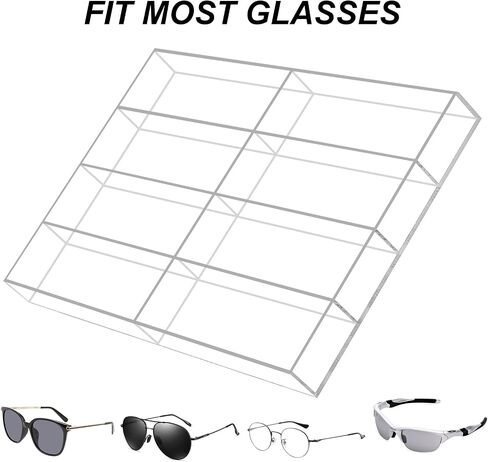 SupApollo Sunglasses Tray,Acrylic Sunglasses Storage Organizer, Clear Display Organizer,8 Slot Clear Eyeglasses Storage Case Tray,Jewelry Trays for Drawers in Saudi Arabia