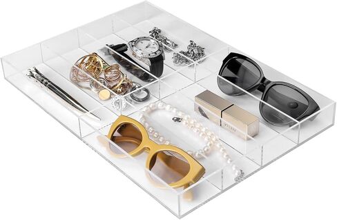 SupApollo Sunglasses Tray,Acrylic Sunglasses Storage Organizer, Clear Display Organizer,8 Slot Clear Eyeglasses Storage Case Tray,Jewelry Trays for Drawers in Saudi Arabia