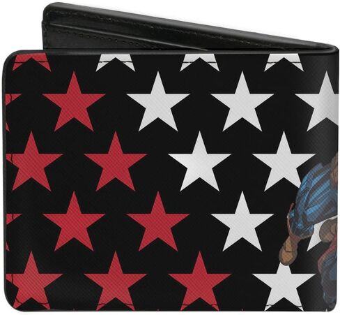 Buckle-Down Men's Bifold Wallet Captain America, 4.0" x 3.5" in Saudi Arabia