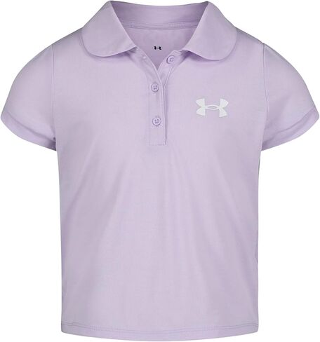 Under Armour Girls' Short Sleeve Polo Collared Shirt, Chest Logo, Soft & Comfortable in Kuwait