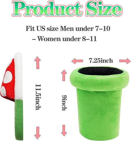 شباشب نباتية من بيسونكا بيرانا مع حامل أنابيب، شباشب فطر للرجال، شباشب منزلية قطيفة شتوية مرحة للبالغين والنساء والمراهقين، ديكور منزلي in Kuwait