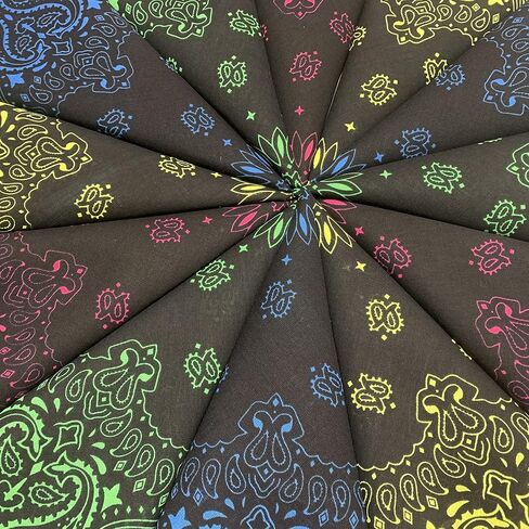 SYHRHL 12 Pack Paisley Bandana Novelty Cotton Bandanas Cowboy Handkerchiefs Classic Scarf for Men and Women in Kuwait