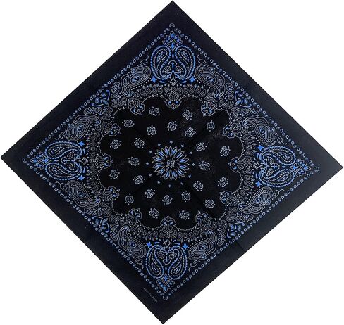 SYHRHL 12 Pack Paisley Bandana Novelty Cotton Bandanas Cowboy Handkerchiefs Classic Scarf for Men and Women in Kuwait