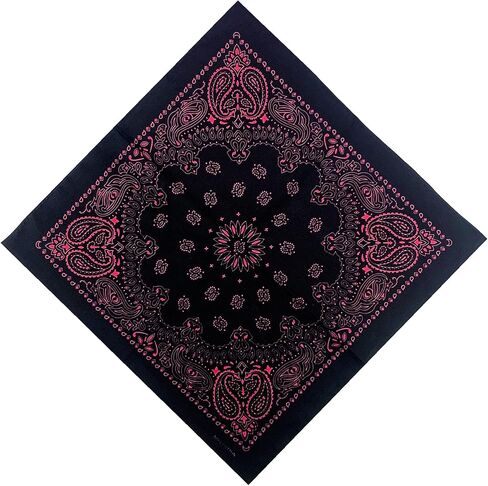 SYHRHL 12 Pack Paisley Bandana Novelty Cotton Bandanas Cowboy Handkerchiefs Classic Scarf for Men and Women in Kuwait