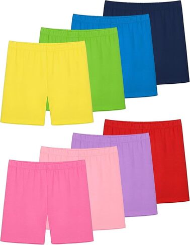 Poroka 8 قطع من شورتات الدراجات للفتيات شورتات الرقص سميكة الشكل، شورتات نشطة آمنة تسمح بالتهوية in Kuwait