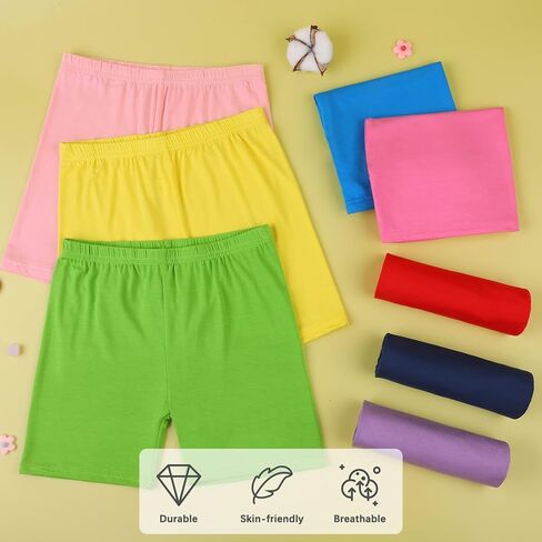 Poroka 8 قطع من شورتات الدراجات للفتيات شورتات الرقص سميكة الشكل، شورتات نشطة آمنة تسمح بالتهوية in Kuwait