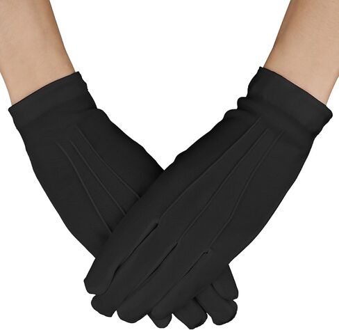 قفازات Yolev Parade من القطن الأبيض الرسمي لزي السهرة الرسمية قفازات حماية الشرف مع قفازات الكفة المفاجئة وقفازات اللباس in Kuwait