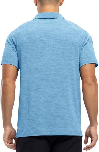 Gopune Men's Polo Shirts Short Sleeve Dry Fit Casual Sports Golf Collared Shirts with Pocket in Kuwait