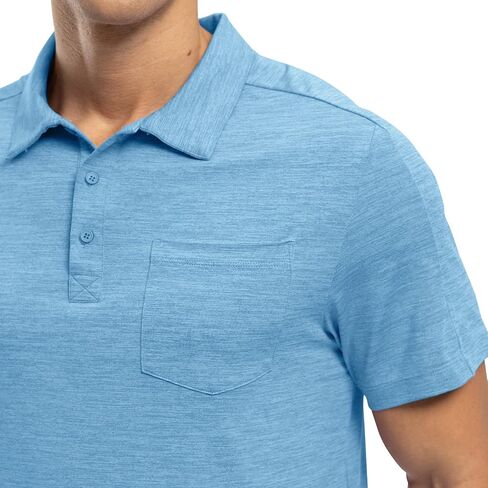 Gopune Men's Polo Shirts Short Sleeve Dry Fit Casual Sports Golf Collared Shirts with Pocket in Kuwait
