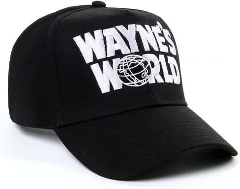 قبعة Wayne's World Hat Waynes World Dad مطرزة قبعة بيسبول سوداء اللون in Kuwait