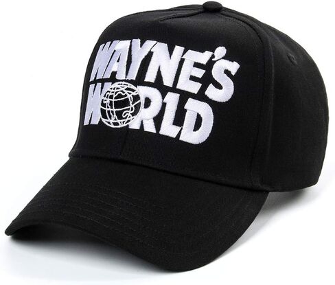 قبعة Wayne's World Hat Waynes World Dad مطرزة قبعة بيسبول سوداء اللون in Kuwait
