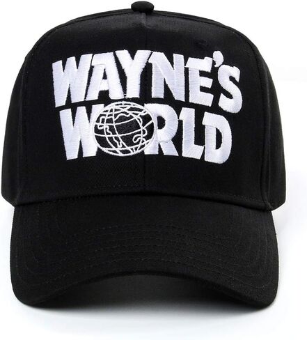قبعة Wayne's World Hat Waynes World Dad مطرزة قبعة بيسبول سوداء اللون in Kuwait