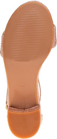 أحذية Badgley Mischka الرسمية للفتيات - صندل مفتوح من حجر الراين الرملي مع كعب بحزام الكاحل للأطفال (ذهبي وردي، فضي، أسود) (طفل صغير/طفل كبير) in Kuwait