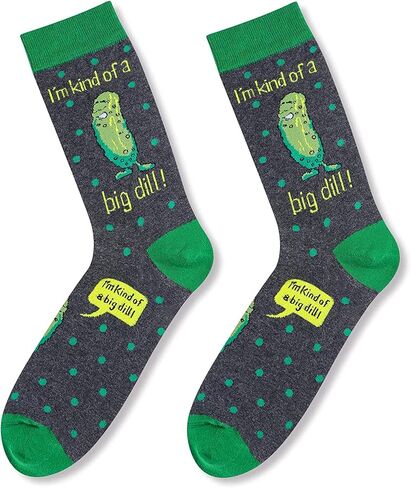 sockfun Funny Pickle Gifts Pineapple Gifts for Men, Novelty Pickle Pineapple IVF Beer Socks, Food Socks in Kuwait