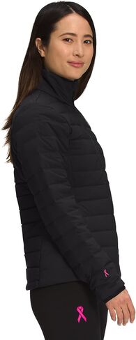 THE NORTH FACE Women's Belleview Stretch Down Jacket, TNF Black/Mr.Pink, Large in Saudi Arabia