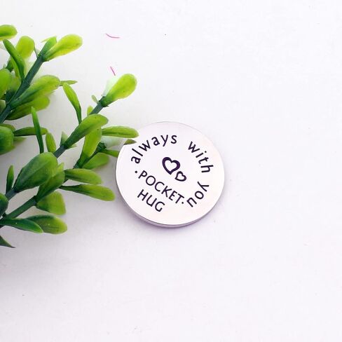 Generic Pocket Hug Token Gift A Love Token Love Charm Deployment Gift Military Gift(always with u) in Saudi Arabia
