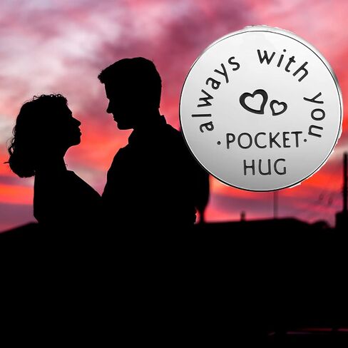 Generic Pocket Hug Token Gift A Love Token Love Charm Deployment Gift Military Gift(always with u) in Saudi Arabia