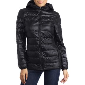 Alpine Swiss Eva Womens Down Alternative Puffer Jacket Hooded Light Packable Coat