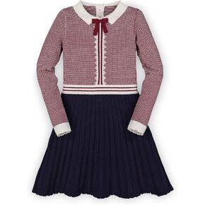 Hope & Henry Girls' French Look Ponte Dress with Bow