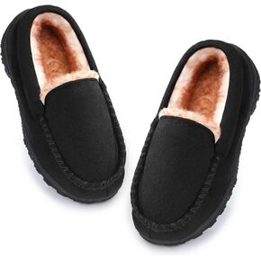 Fupoia Boys Slippers Girls Slippers Moccasin Memory Foam Kids House Slipeprs Nonslip Indoor Outdoor Slippers for Boys