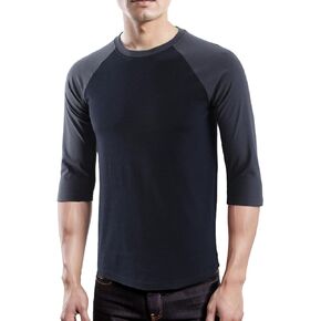 DESPLATO Men's Casual Vintage Cool Slim Fit 3/4 Sleeve Action Sports Hiking Baseball Jersey T-Shirts