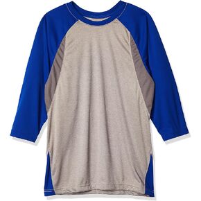 CHAMPRO Men's Three-Quarter Raglan Sleeve Lightweight Polyester Baseball Shirt with Mesh Side Inserts