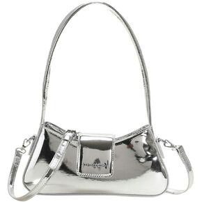 Y2k Silver Purse Shiny Evening Purse Women Tote Handbag Evening Clutch Hobo Bag for Wedding Party 2023