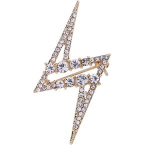 Rhinestone Lightning Bolt Brooch Pin for Men Fashion Dainty Cubic Zircona Lapel Pins Dress Suit Accessories Jewelry in Saudi Arabia