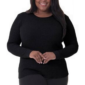 Fruit of the Loom Women's Plus Size Fit for Me Waffle Thermal Crew Top in Saudi Arabia