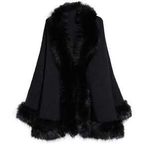 Kelaixiang Faux Fox Fur Shawls Jackets Bridal Cape Coats Wraps Winter Scarves