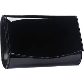 WALLYN'S Women Patent Leather Wallets Fashion Clutch Purses, Evening Bag Handbag Solid Color