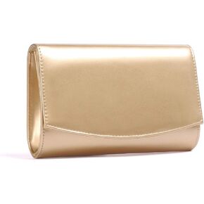 WALLYN'S Women Patent Leather Wallets Fashion Clutch Purses, Evening Bag Handbag Solid Color in Saudi Arabia