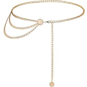 BIUBLE Women's Body Chains, Belly Body Chain for the Waist, Metal Waist Chain, Dress Belly Chain, Waist Chain, Waist Chain Belt for Women in Kuwait