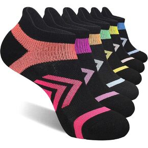 جوارب COOPLUS للكاحل للنساء للجري، جوارب رياضية مبطنة وممتصة للرطوبة، جوارب رياضية منخفضة القطع ومضادة للبثور (6 أزواج) in Kuwait