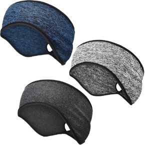 Geyoga 3 Pieces Ponytail Headband Ear Cover Warmer Earmuff Headband Winter Running Sweatband Breeze Band Warm Go Headband for Men Women Girls Outdoor Sports in Saudi Arabia