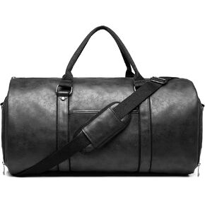 Carry on Garment Bags for Travel Leather Garment Duffle Bag Convertible Mens Suit Travel Bags with Shoe Compartment,Waterproof,Perfect for Business Travel/Husband Gifts … in Saudi Arabia
