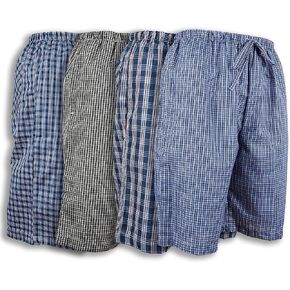Andrew Scott Men's Soft Poplin Woven Pajama & Sleep Jam Cargo Short Lounge Pants | Multi Packs