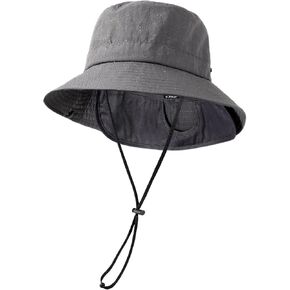 Waterproof Winter Bucket Hat for Women Men Fleece Lined Foldable Cowboy Rain Hat Adventure Hiking Ponytail Safari Sun Hat in Kuwait