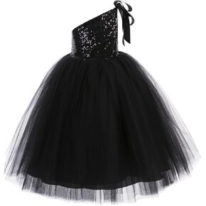 ekidsbridal واحد الكتف الترتر توتو زهرة فتاة اللباس مشد للفستان الزفاف فساتين مهرجان الكرة ثوب توتو فساتين in Kuwait