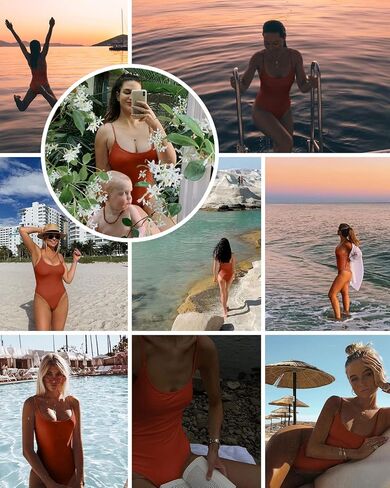 Narecte Sexy One Piece Bathing Suit for Women Tummy Control High Cut One Piece Swimsuit Womens in Kuwait