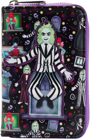 أيقونات Loungefly Beetlejuice في جميع أنحاء محفظة أيقونات الطباعة in Kuwait