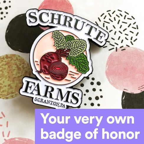 شروت فارمز الشمندر - مكتب - دبوس التلبيب المينا - دوايت المفضل لحقيبة الظهر والسترات والقبعات إلخ. in Kuwait